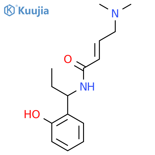 (2E)-4-(dimethylamino)-N-1-(2-hydroxyphenyl)propylbut-2-enamide structure