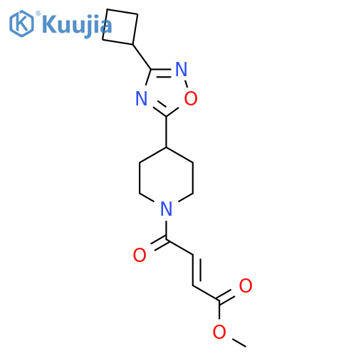 Methyl (E)-4-[4-(3-cyclobutyl-1,2,4-oxadiazol-5-yl)piperidin-1-yl]-4-oxobut-2-enoate structure