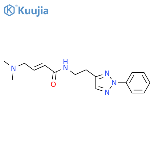 (E)-4-(Dimethylamino)-N-[2-(2-phenyltriazol-4-yl)ethyl]but-2-enamide structure