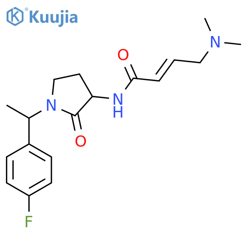(2E)-4-(dimethylamino)-N-{1-[1-(4-fluorophenyl)ethyl]-2-oxopyrrolidin-3-yl}but-2-enamide structure
