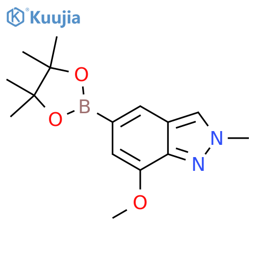 7-methoxy-2-methyl-5-(4,4,5,5-tetramethyl-1,3,2-dioxaborolan-2-yl)-2H-indazole structure