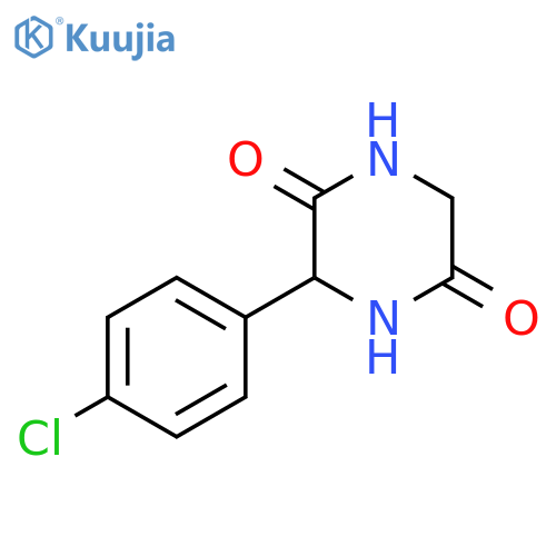 3-(4-Chlorophenyl)piperazine-2,5-dione structure