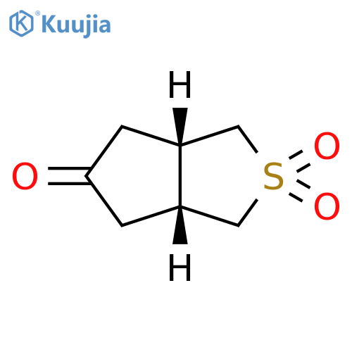 1H-Cyclopenta[c]thiophen-5(3H)-one, tetrahydro-, 2,2-dioxide, (3aR,6aS)- structure