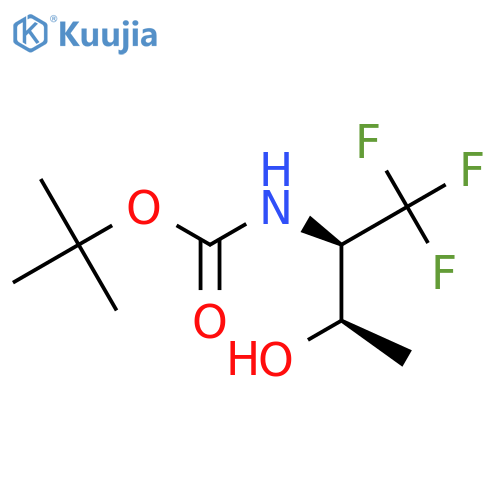 rac-tert-butyl N-(2R,3R)-1,1,1-trifluoro-3-hydroxybutan-2-ylcarbamate structure