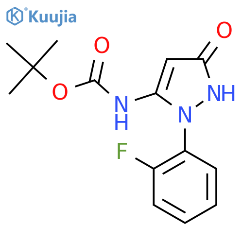 tert-butyl N-1-(2-fluorophenyl)-3-hydroxy-1H-pyrazol-5-ylcarbamate structure