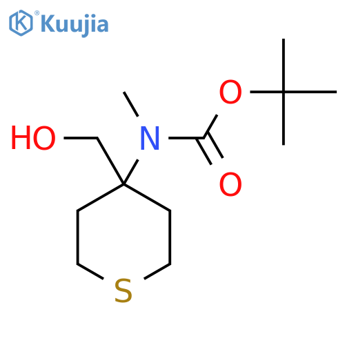 tert-butyl N-[4-(hydroxymethyl)thian-4-yl]-N-methylcarbamate structure