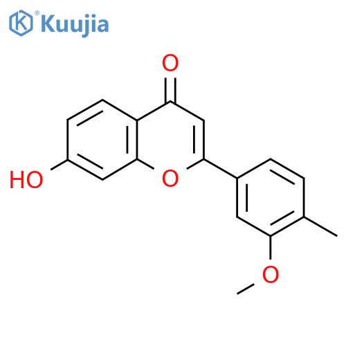 7-hydroxy-2-(3-methoxy-4-methylphenyl)-4H-chromen-4-one structure