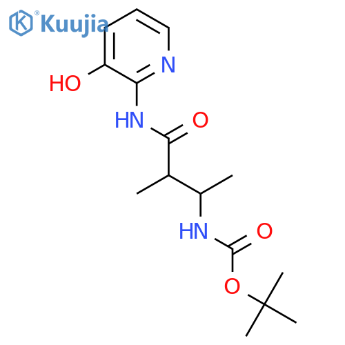 tert-butyl N-{1-(3-hydroxypyridin-2-yl)carbamoyl-1-methylpropan-2-yl}carbamate structure