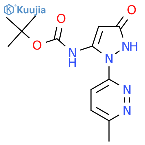 tert-butyl N-3-hydroxy-1-(6-methylpyridazin-3-yl)-1H-pyrazol-5-ylcarbamate structure