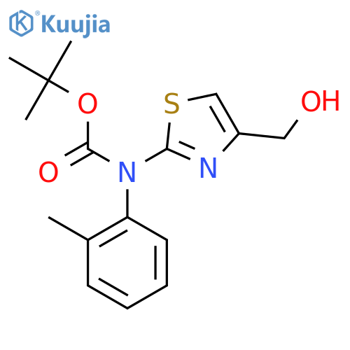 tert-butyl N-4-(hydroxymethyl)-1,3-thiazol-2-yl-N-(2-methylphenyl)carbamate structure