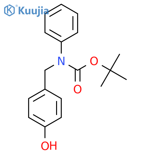 tert-butyl N-(4-hydroxyphenyl)methyl-N-phenylcarbamate structure