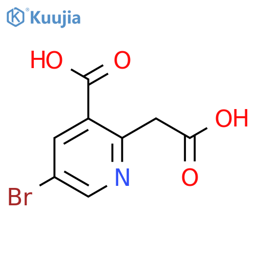 5-Bromo-2-(carboxymethyl)pyridine-3-carboxylic acid structure