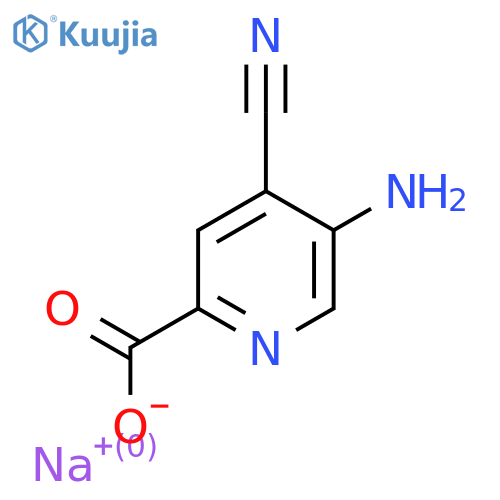 sodium 5-amino-4-cyanopyridine-2-carboxylate structure