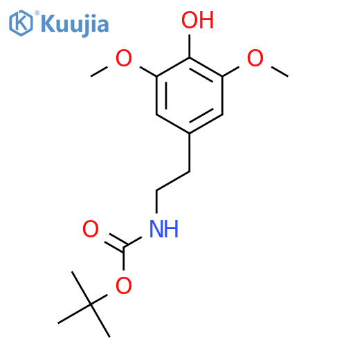 tert-butyl N-2-(4-hydroxy-3,5-dimethoxyphenyl)ethylcarbamate structure