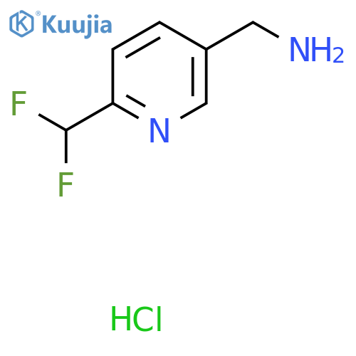 [6-(Difluoromethyl)pyridin-3-yl]methanamine;hydrochloride structure