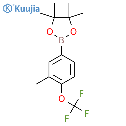 4,4,5,5-tetramethyl-2-3-methyl-4-(trifluoromethoxy)phenyl-1,3,2-dioxaborolane structure