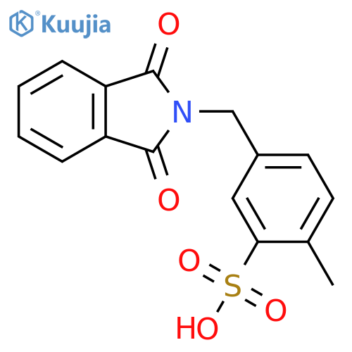 5-(1,3-dioxo-2,3-dihydro-1H-isoindol-2-yl)methyl-2-methylbenzene-1-sulfonic acid structure