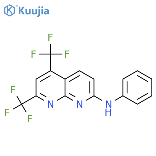N-Phenyl-5,7-bis(trifluoromethyl)1,8naphthyridin-2-amine structure