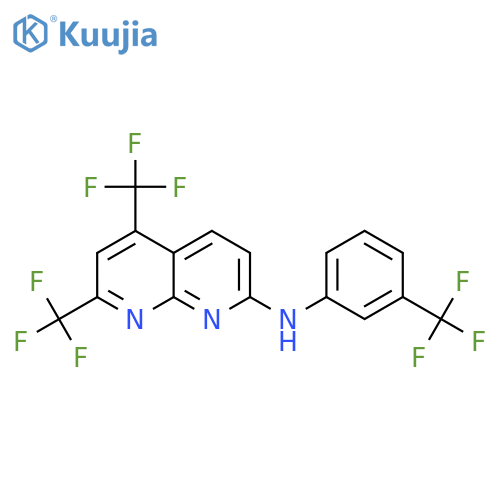 5,7-Bis(trifluoromethyl)-N-3-(trifluoromethyl)phenyl1,8naphthyridin-2-amine structure