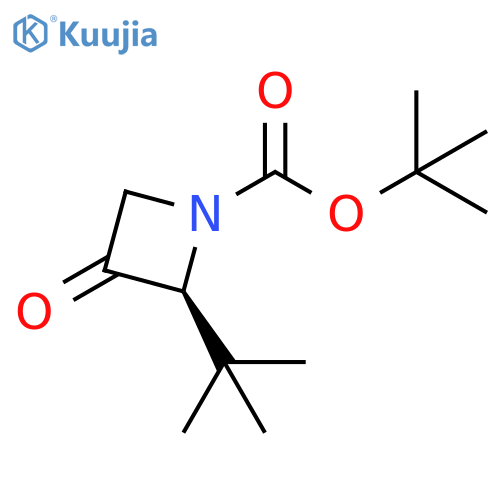 tert-butyl (2S)-2-tert-butyl-3-oxoazetidine-1-carboxylate structure
