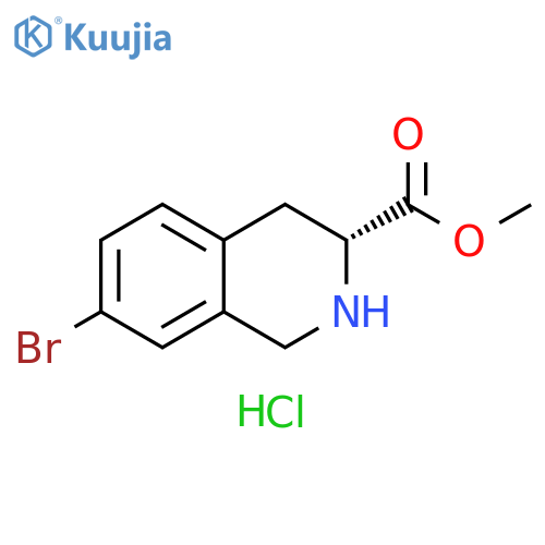 methyl (3R)-7-bromo-1,2,3,4-tetrahydroisoquinoline-3-carboxylate hydrochloride structure