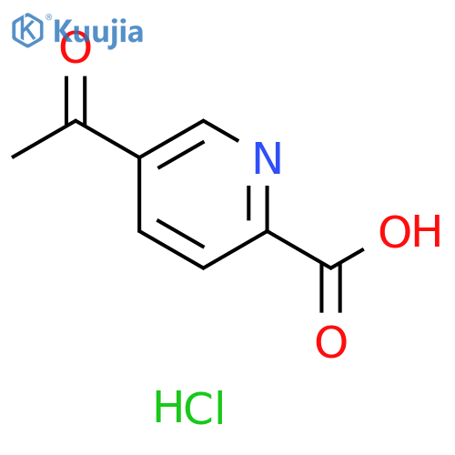 2-Pyridinecarboxylic acid, 5-acetyl-, hydrochloride (1:1) structure