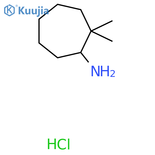 2,2-dimethylcycloheptan-1-amine hydrochloride structure