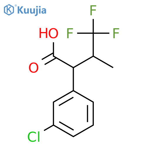 2-(3-Chlorophenyl)-4,4,4-trifluoro-3-methylbutanoic acid structure