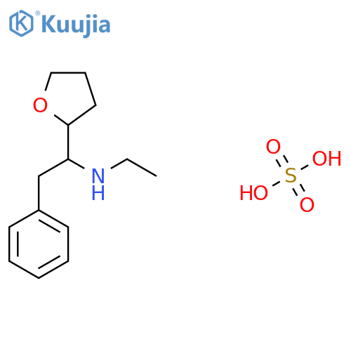 Ethyl[1-(oxolan-2-yl)-2-phenylethyl]amine; sulfuric acid structure
