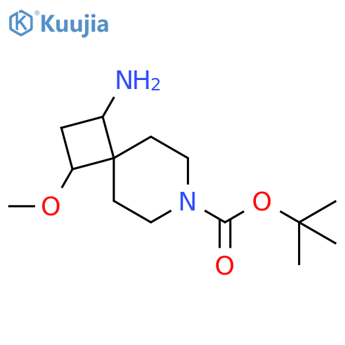 tert-butyl 1-amino-3-methoxy-7-azaspiro3.5nonane-7-carboxylate, Mixture of diastereomers structure