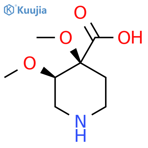 rac-(3R,4S)-3,4-dimethoxypiperidine-4-carboxylic acid structure