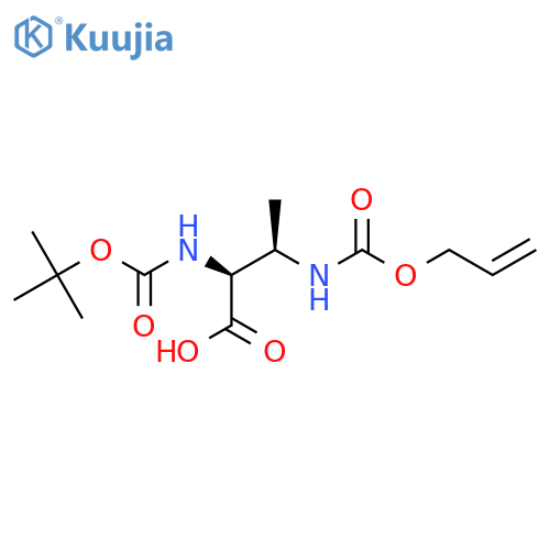 (2S,3R)-2-{(tert-butoxy)carbonylamino}-3-{(prop-2-en-1-yloxy)carbonylamino}butanoic acid structure