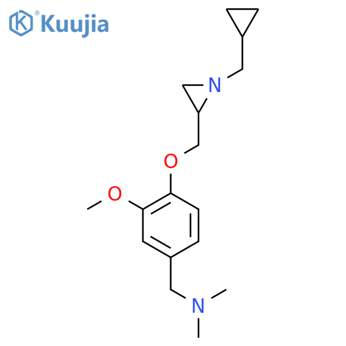 [(4-{[1-(Cyclopropylmethyl)aziridin-2-yl]methoxy}-3-methoxyphenyl)methyl]dimethylamine structure