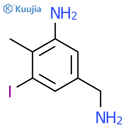 5-(Aminomethyl)-3-iodo-2-methylaniline structure