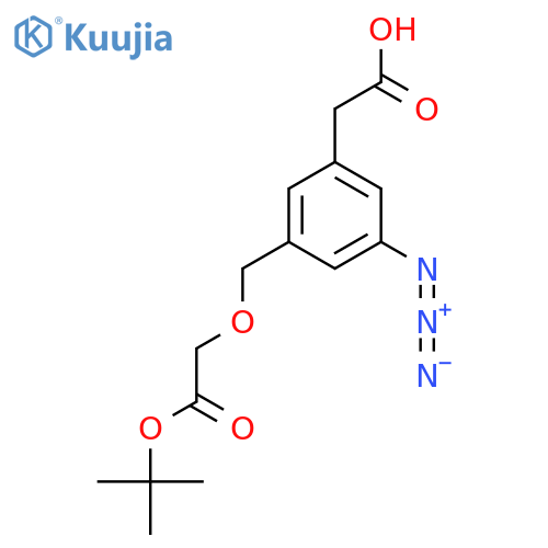 2-(3-azido-5-{2-(tert-butoxy)-2-oxoethoxymethyl}phenyl)acetic acid structure