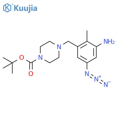 tert-butyl 4-(3-amino-5-azido-2-methylphenyl)methylpiperazine-1-carboxylate structure