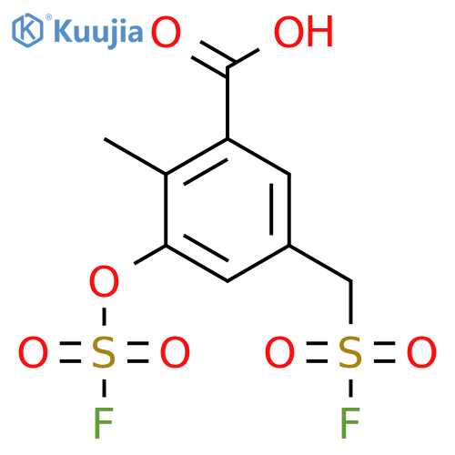 5-(fluorosulfonyl)methyl-3-(fluorosulfonyl)oxy-2-methylbenzoic acid structure