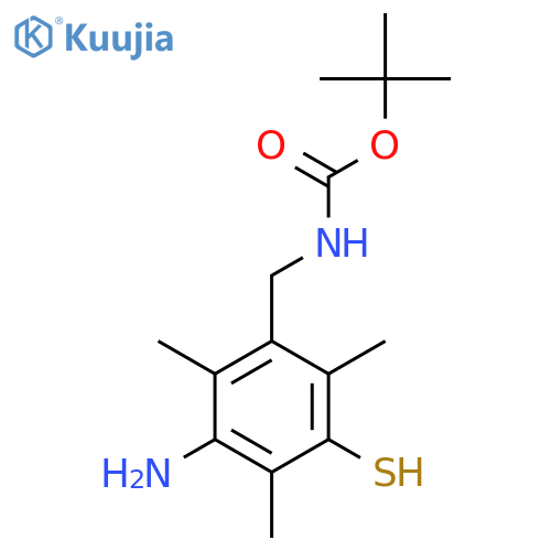 tert-butyl N-(3-amino-2,4,6-trimethyl-5-sulfanylphenyl)methylcarbamate structure