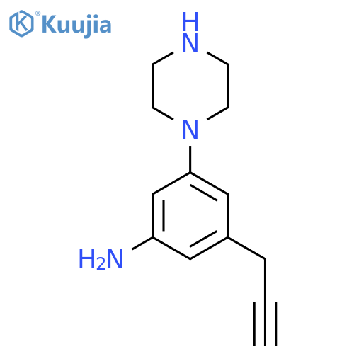 3-(Piperazin-1-yl)-5-(prop-2-yn-1-yl)aniline structure
