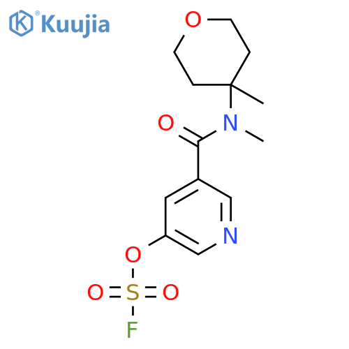 3-Fluorosulfonyloxy-5-[methyl-(4-methyloxan-4-yl)carbamoyl]pyridine structure