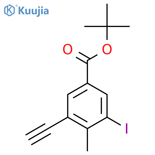 Tert-butyl 3-ethynyl-5-iodo-4-methylbenzoate structure