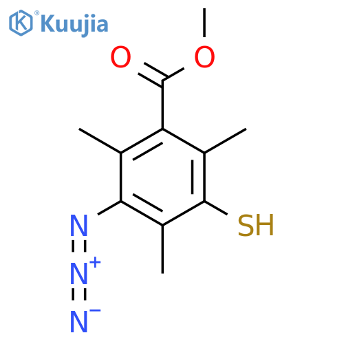 Methyl 3-azido-2,4,6-trimethyl-5-sulfanylbenzoate structure