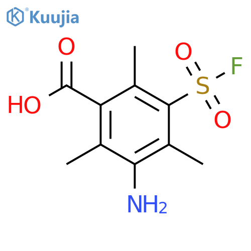 3-Amino-5-(fluorosulfonyl)-2,4,6-trimethylbenzoic acid structure