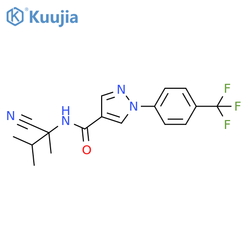 N-(2-Cyano-3-methylbutan-2-yl)-1-[4-(trifluoromethyl)phenyl]pyrazole-4-carboxamide structure