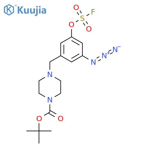 Tert-butyl 4-({3-azido-5-[(fluorosulfonyl)oxy]phenyl}methyl)piperazine-1-carboxylate structure