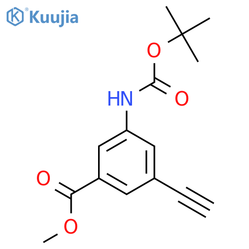 Methyl 3-{[(tert-butoxy)carbonyl]amino}-5-ethynylbenzoate structure