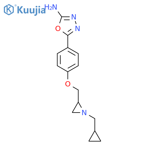 5-(4-{[1-(Cyclopropylmethyl)aziridin-2-yl]methoxy}phenyl)-1,3,4-oxadiazol-2-amine structure