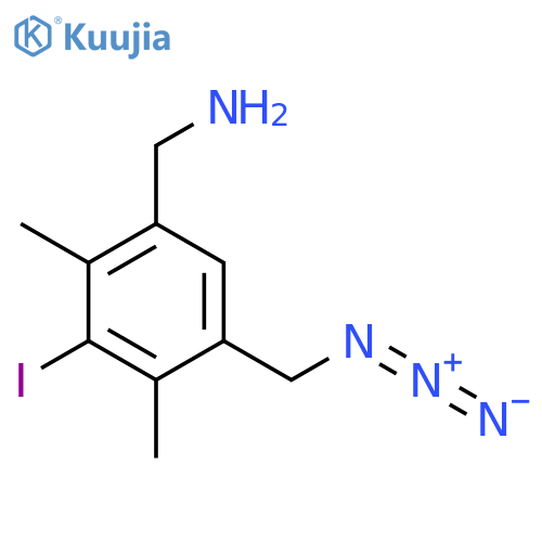 1-5-(azidomethyl)-3-iodo-2,4-dimethylphenylmethanamine structure