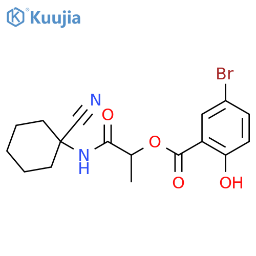 2-[(3-bromo-6-oxocyclohexa-2,4-dien-1-ylidene)(hydroxy)methoxy]-N-(1-cyanocyclohexyl)propanamide structure