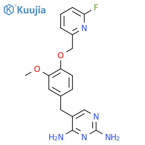 5-[[4-[(6-Fluoropyridin-2-yl)methoxy]-3-methoxyphenyl]methyl]pyrimidine-2,4-diamine structure